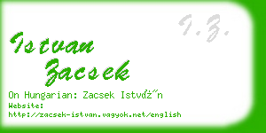 istvan zacsek business card